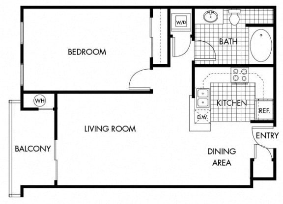 Floor Plan  Mayfair Residences 1Bed 1Bath Floorplan D
