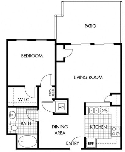 Floor Plan  Mayfair Residences 1Bed 1Bath Floorplan L