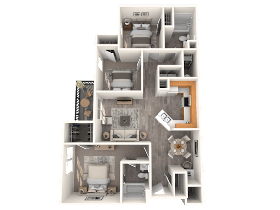 Floor Plan  Country Ranch three bedroom two bathroom floorplan
