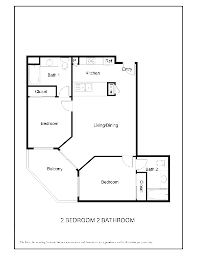 Floor Plan  Hacienda Senior Villas Two Bedroom Two Bathroom Floorplan