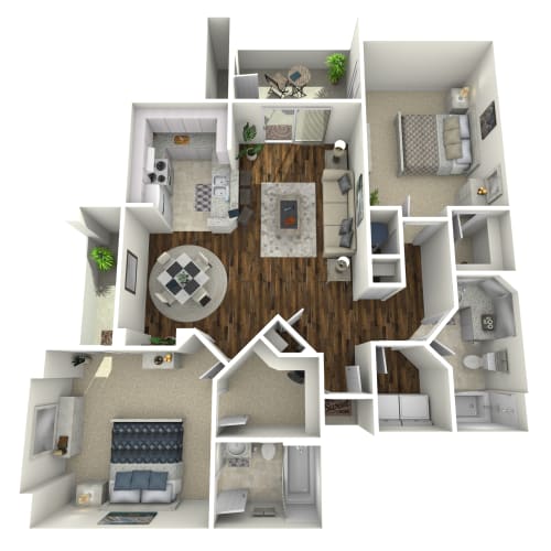 Floor Plan  Orchard Park Apartments 2 Bedroom Floor Plan