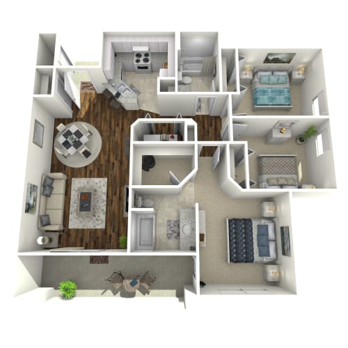 Floor Plan  Orchard Park Apartments 3 Bedroom Floor Plan