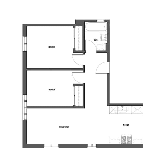 Floor Plan  The Julie Lee 2x1 Type B Floor plan