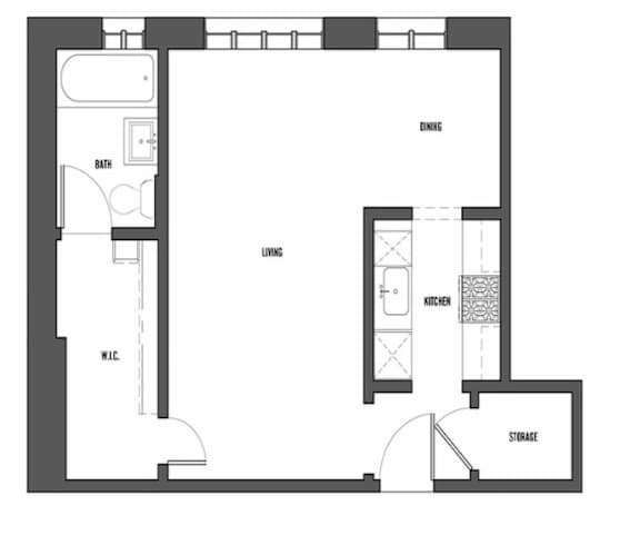 Floor Plan  The Julie Lee Studio Type F floor plan