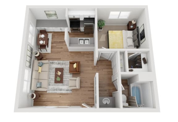 Floor Plan  Kaitlin Court One Bedroom