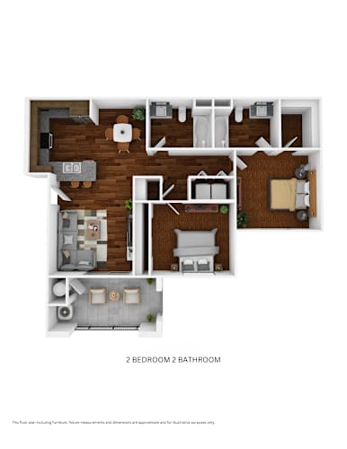 Floor Plan  Liberty Family Apartments two bedroom two bathroom floor plan