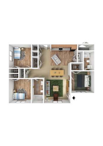 Floor Plan  Logan Gateway three bedroom classic floor plan