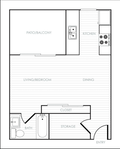 Floor Plan  Park City View Studio I Floorplan