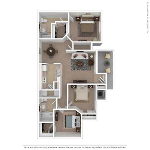 Floor Plan  Reserve at Castle Highlands 3x2 Floorplan