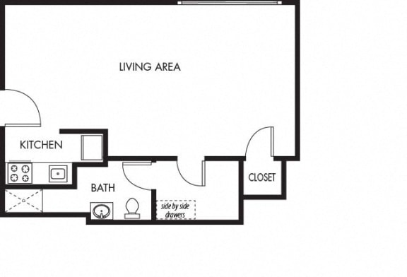 Floor Plan  Moana Vista Studio Floorplan