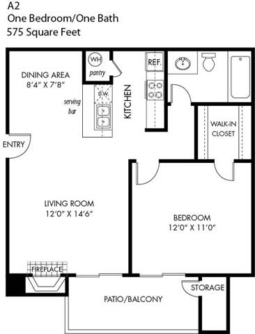 Floor Plan  Trails of Walnut Creek A2 Floorplan