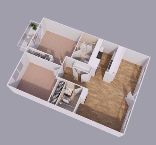 Floor Plan  a small apartment with an open floor plan royalty free 3d model preview no. 1
