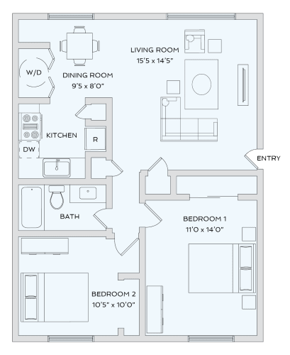 Floor Plan  Lake Castleton Apartment Homes | Indianapolis, IN | Floor Plans