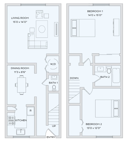 Floor Plan  Lake Castleton Apartment Homes | Indianapolis, IN | Floor Plans