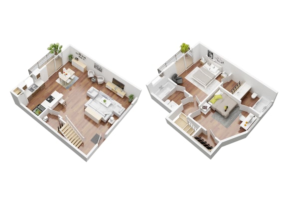 Floor Plan  2 Bedroom Townhouse Crenshaw Townhouses