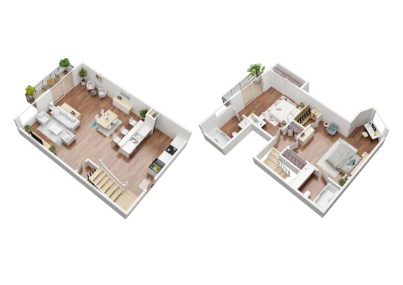 Floor Plan  2 Bedroom Townhouse Crenshaw Townhouses