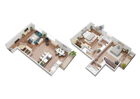 Floor Plan  2 Bedroom Townhouse Crenshaw Townhouses