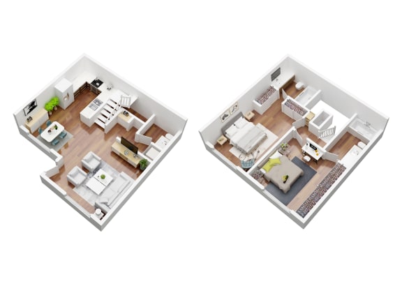 Floor Plan  Chadron Apartments Townhouse Harvard Floorplan