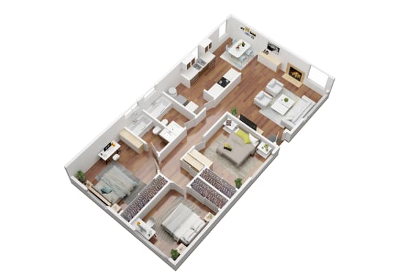 Floor Plan  Dogwood 3 Bedroom