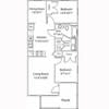 Floor Plan  a floor plan of a house with some furniture