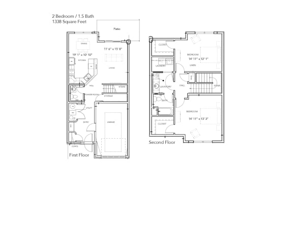 Floor Plan  Two Bedroom