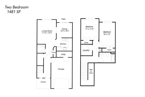 Floor Plan  Two Bedroom