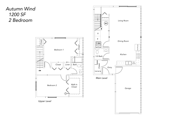 Floor Plan  Autumn Wind 2 BR