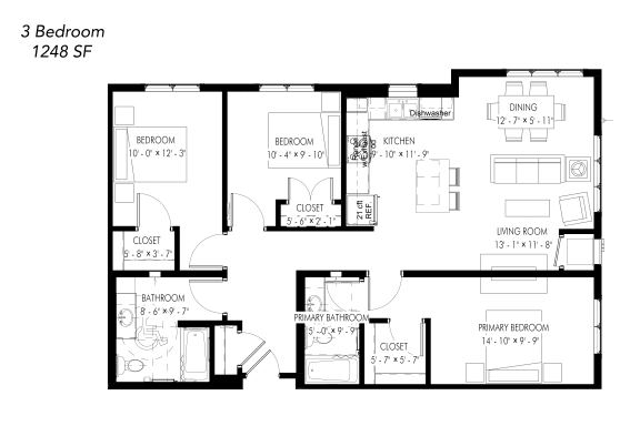 Floor Plan  a floor plan of a bedroom house