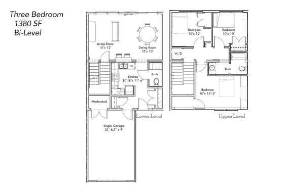 Floor Plan  Three Bedroom - Tax Credit
