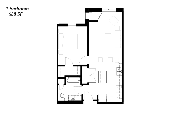 Floor Plan  a black and white floor plan of a house