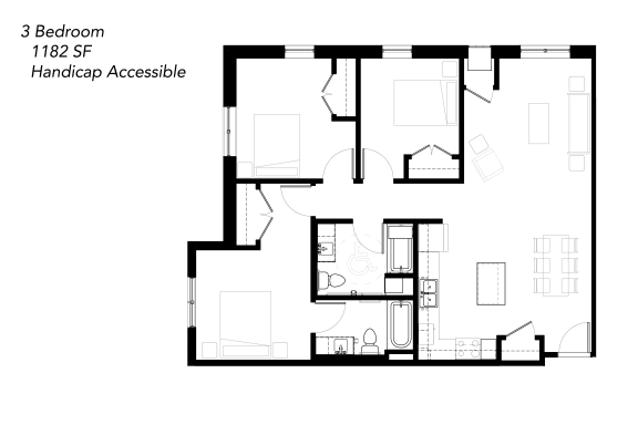 Floor Plan  a black and white floor plan of a house