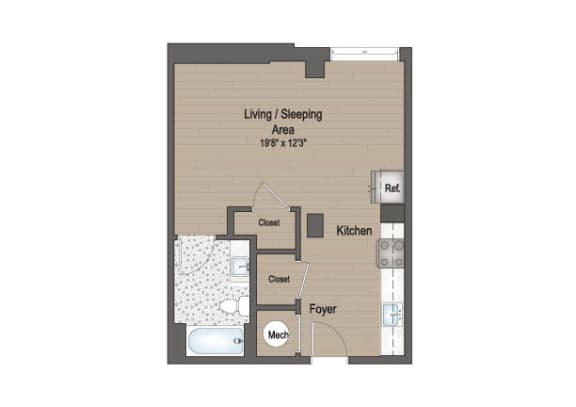Floor Plan  Image of the G13 Floor Plan | Terraces at Arlington View | Affordable Arlington, VA Apartments