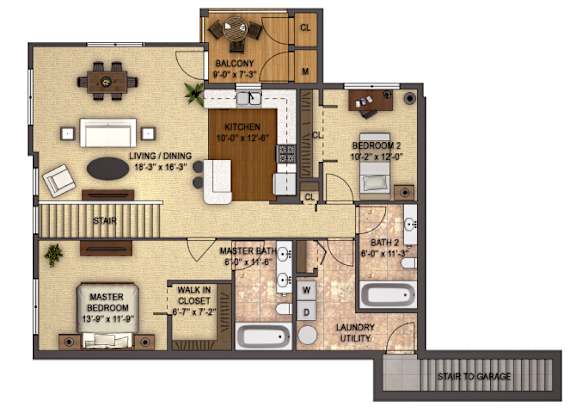 Floor Plan  Elmwood Reserve with Garage