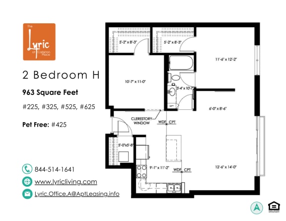 Floor Plan  a floor plan of 2 bedroom unit