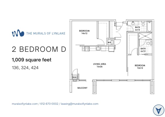 Floor Plan  2 Bedroom D Floor Plan