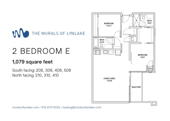Floor Plan  2 Bedroom E Floor Plan