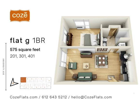 Floor Plan  Flat G 1 Bedroom Floor Plan