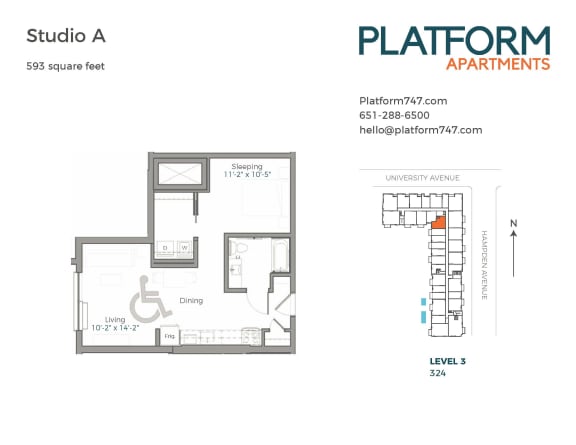 Floor Plan  a floor plan of studio a
