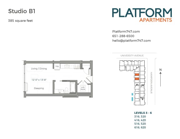 Floor Plan  a floor plan of studio b1