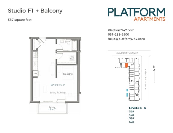 Floor Plan  a floor plan of a studio flat