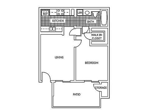 Floor Plan  1 Bed  1 Bath
