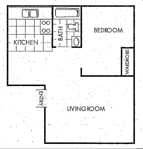 Floor Plan  1x1 Floor Plan