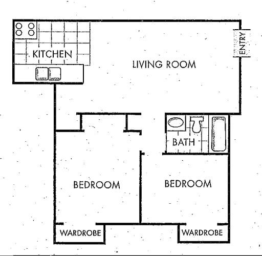 Floor Plan  2 bedroom Floor Plan
