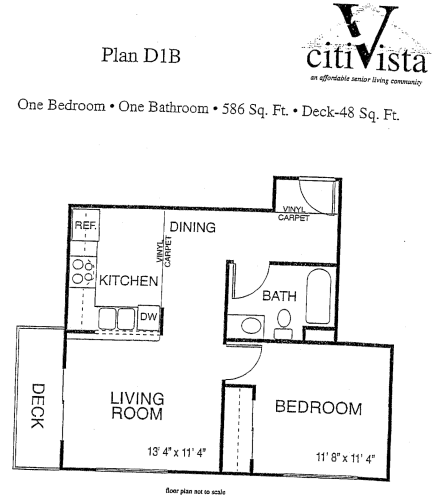 Floor Plan  2 bedroom 2 bath A at VINTAGE AT CITI VISTA, Reno, NV 89512