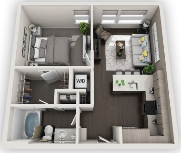 Floor Plan 1X1 A1 available at Fusion 355 in Broomfield, CO