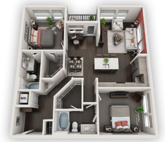 Floor Plan 2X2 B2 available at Fusion 355 in Broomfield, CO