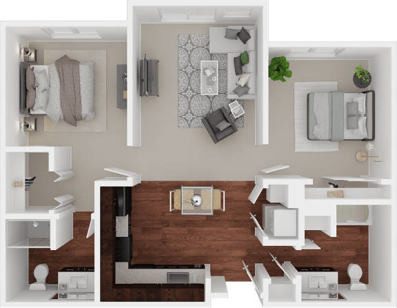 Floor Plan  a floor plan of a one bedroom apartment with a bathroom and living room