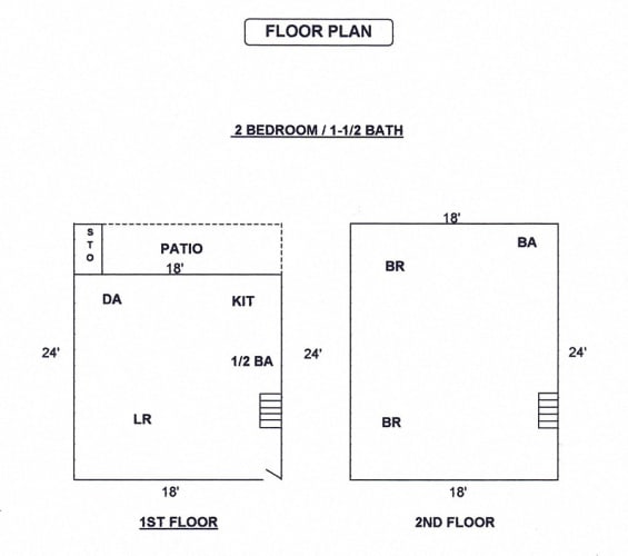 Floor Plan  Two bedroom floor plan