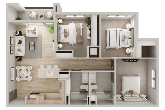 Floor Plan  Three bedroom floor plan C1 at Springview by Vintage, Nevada, 89512