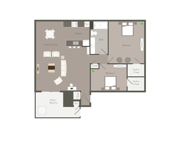 Floor Plan  a floor plan of a bedroom apartment